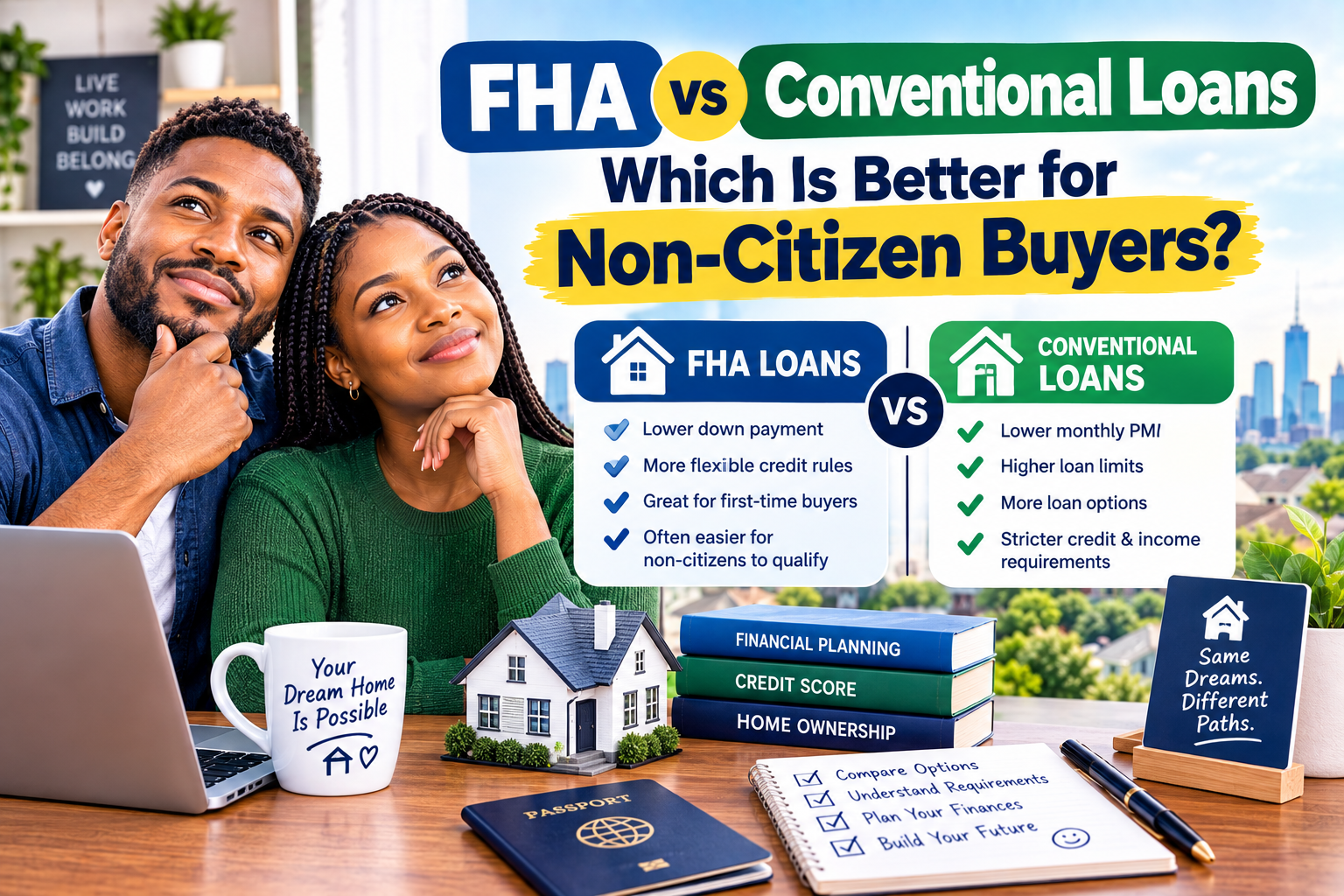 FHA vs Conventional Loans — Which Is Better for Non-Citizen Buyers?